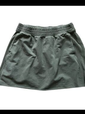 aerie Olive Green Midi Skirt